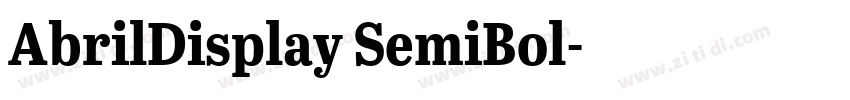 AbrilDisplay SemiBol字体转换